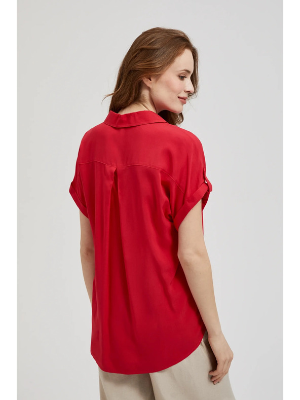 Moodo Cămașă roșie cu mânecă scurtă