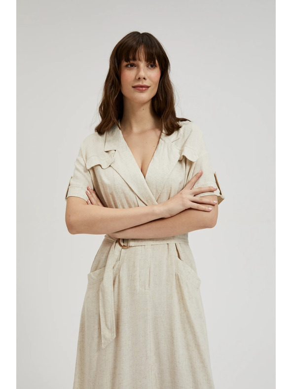 Moodo Rochie bej cu curea