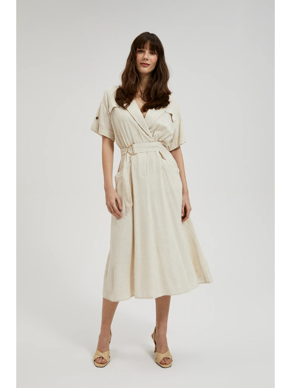 Moodo Rochie bej cu curea