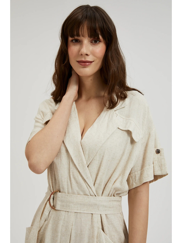 Moodo Rochie bej cu curea