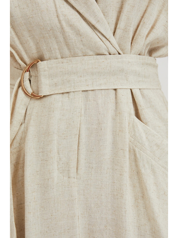 Moodo Rochie bej cu curea