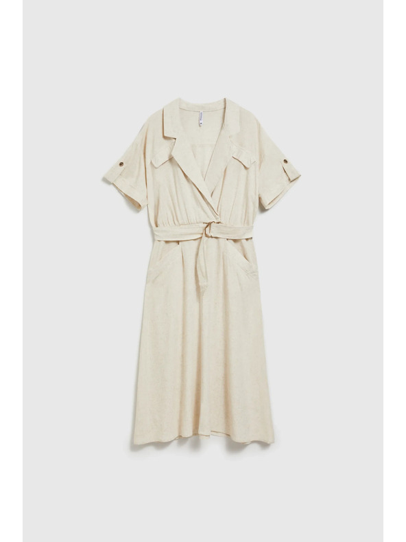 Moodo Rochie bej cu curea