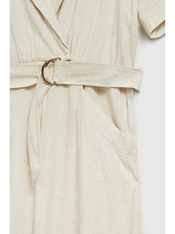 Moodo Rochie bej cu curea