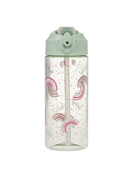 BAAGL BAAGL Sticlă Tritán cu pai Curcubeu 500 ml