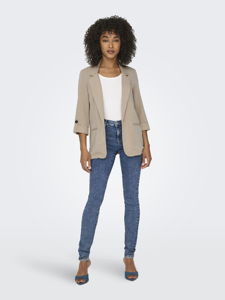 ONLY Jachetă cu dungi bej pentru femei ONLY Marsa