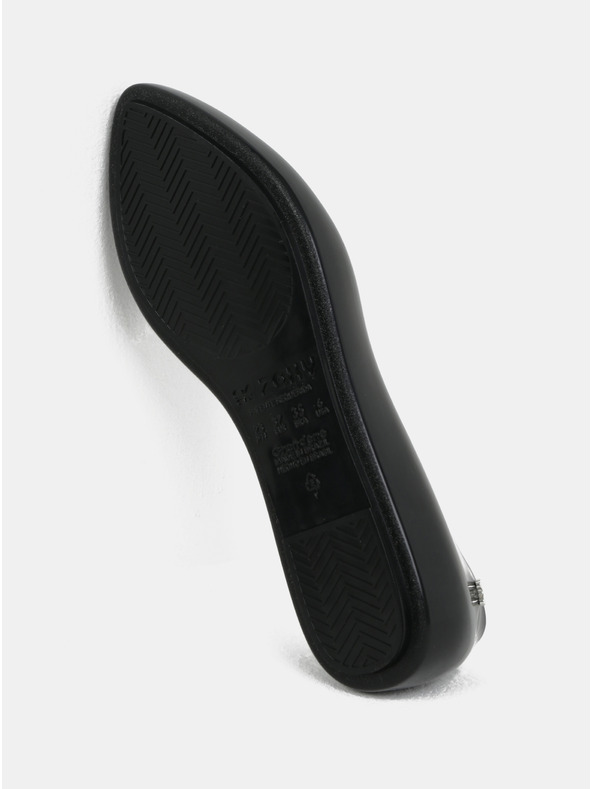 Zaxy Balerini negri lucioși cu detalii argintii Zaxy Chic