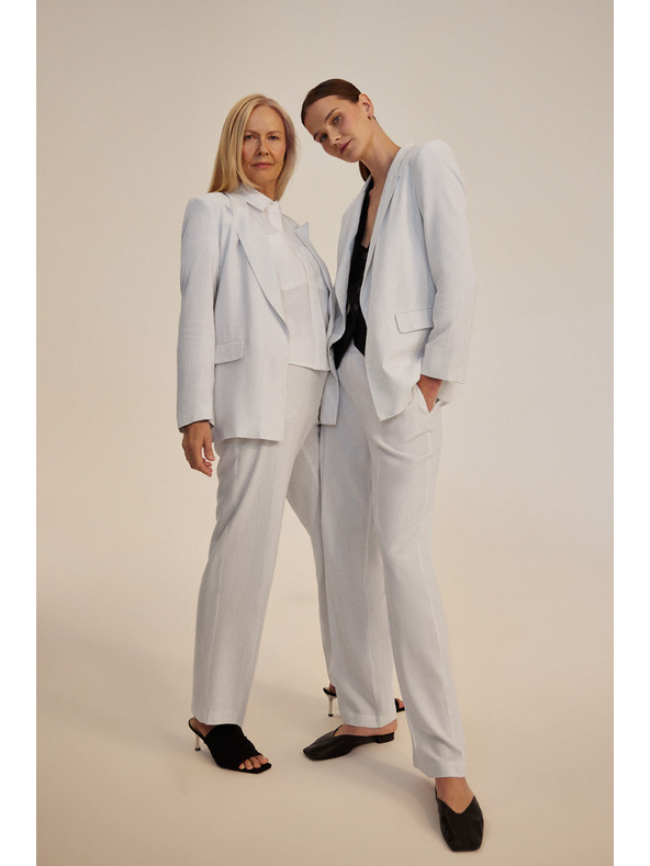 Moodo Pantaloni Moodo pentru femei - albi