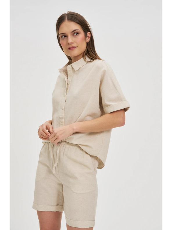 Moodo Cămașă bej din in