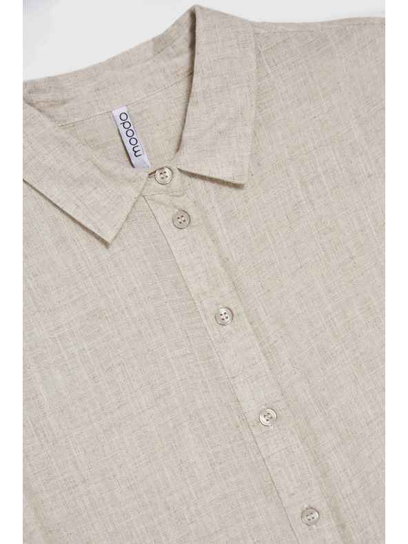 Moodo Cămașă bej din in