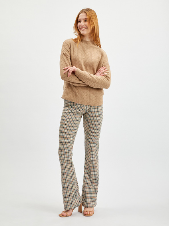 Orsay Pulover de damă cu model maro deschis ORSAY