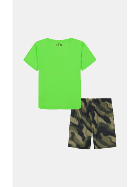 Under Armour Set pentru băieți Under Armour UA TECH PRINTED SS SHORT SET-GRN