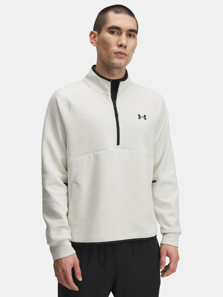 Under Armour Hanorac pentru bărbați Under Armour UA Unstoppable Flc Half Zip-WHT