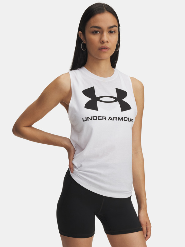 Under Armour Maiou pentru femei Under Armour UA Logo Tank-WHT