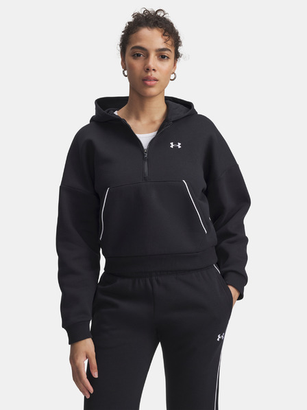 Under Armour Hanorac damă Under Armour Rival Flc Piped HZ Hoodie-BLK