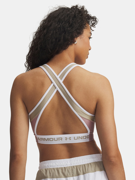 Under Armour Sutien pentru femei Under Armour UA Crossback Mid Open Back-PNK