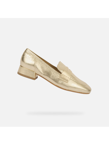 Geox Mocasini aurii pentru femei Geox Dhyalma