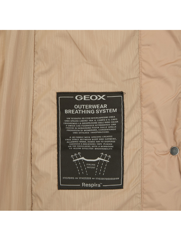 Geox Geox Catria - Jachetă din puf bej pentru femei
