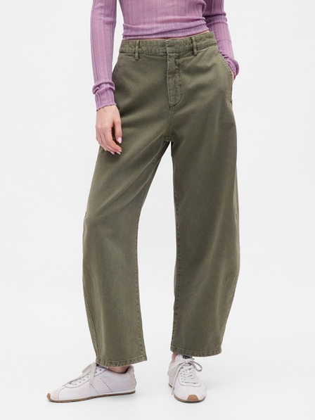 GAP Pantaloni Mid Rise Twill Barrel GAP