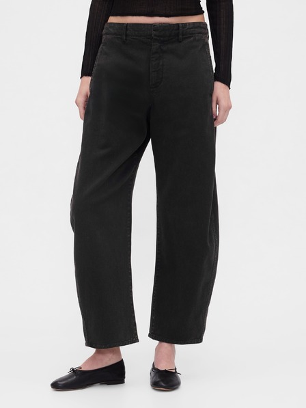 GAP Pantaloni Mid Rise Twill Barrel GAP