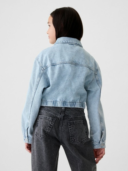GAP Jachetă din denim pentru copii, crop GAP
