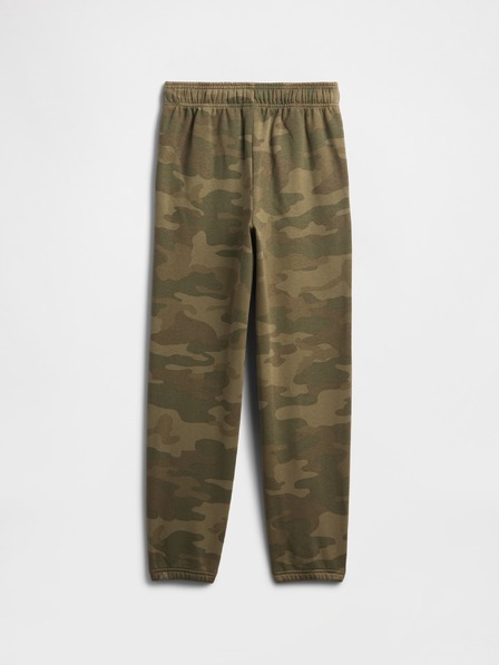 GAP Pantaloni de trening fleece logo army pentru copii GAP