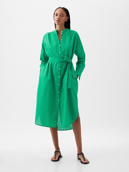 GAP Rochie midi din in oversize GAP