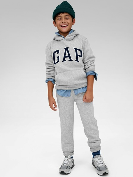 GAP Pantaloni de trening fleece logo army pentru copii GAP