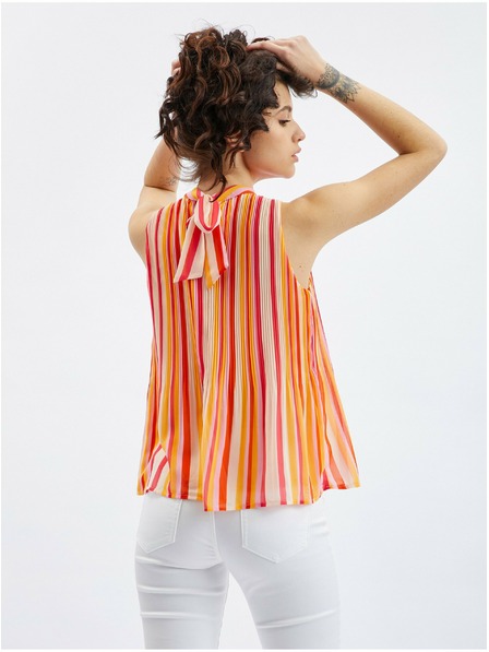 Orsay Bluză de damă în dungi roz-portocaliu ORSAY