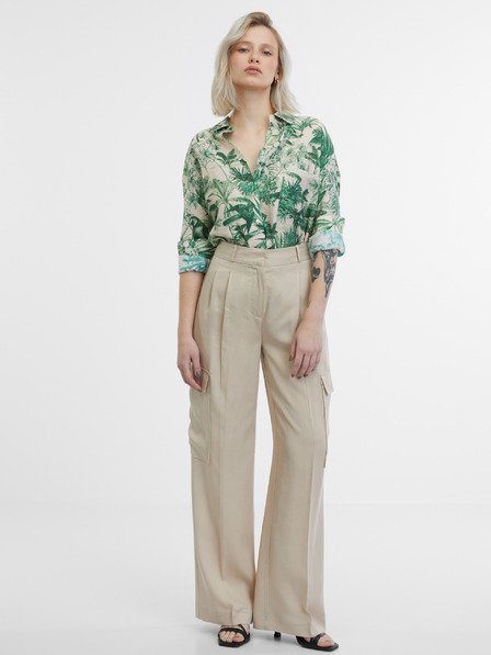 Orsay Cămașă pentru femei verde și bej ORSAY