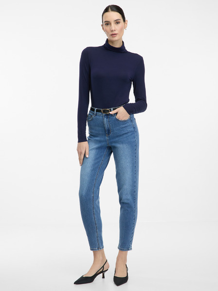 Orsay Tricou bleumarin cu guler înalt pentru femei ORSAY