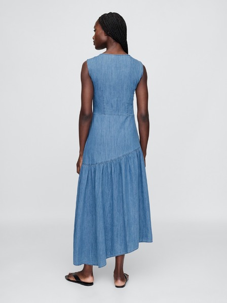 GAP Rochie midi din denim asimetrică GAP