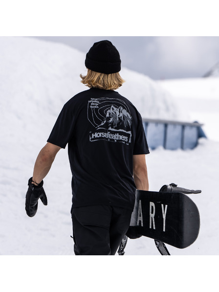 Horsefeathers Tricou Shank - negru