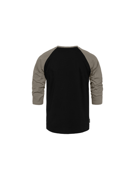 Horsefeathers Tricou Rollin Raglan - negru/taupe