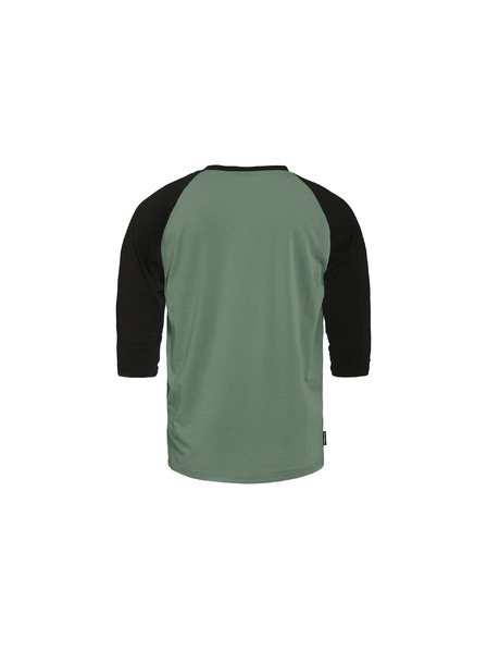 Horsefeathers Tricou Rollin Raglan - verde gheață/negru