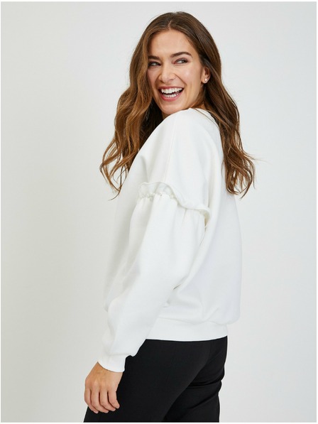 Orsay Pulover alb oversize cu mâneci largi pentru femei ORSAY