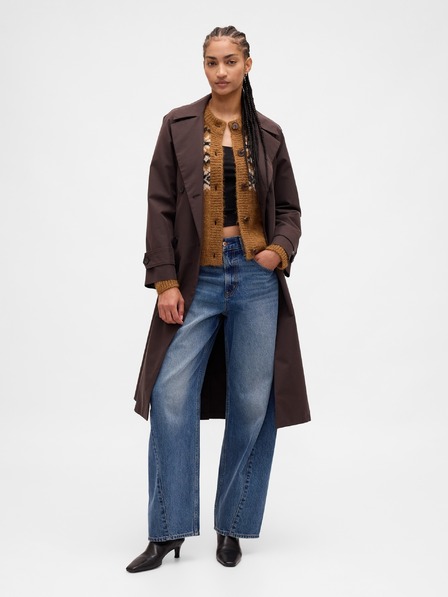 GAP Cardigan oversize Fair Isle cu amestec de lână GAP