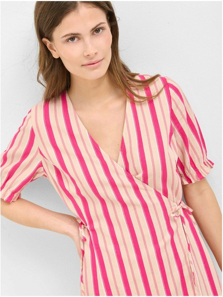 Orsay Rochie wrap în dungi roz ORSAY
