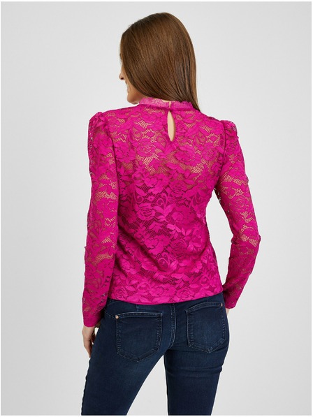 Orsay Tricou dantelat roz închis pentru femei ORSAY