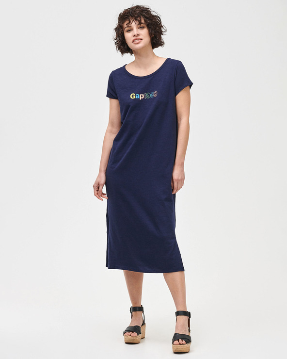 GAP 1969 Slub Rochie Albastru