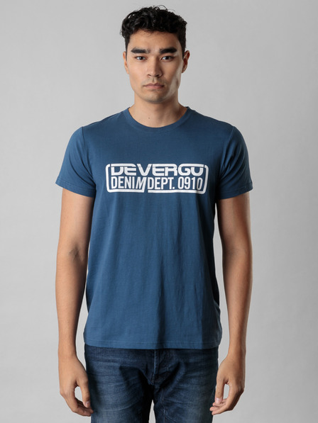 Devergo Tricou imprimat Devergo albastru pentru bărbați