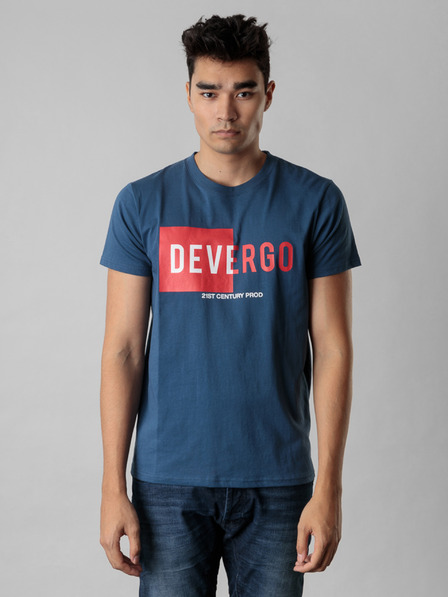 Devergo Tricou imprimat Devergo albastru pentru bărbați
