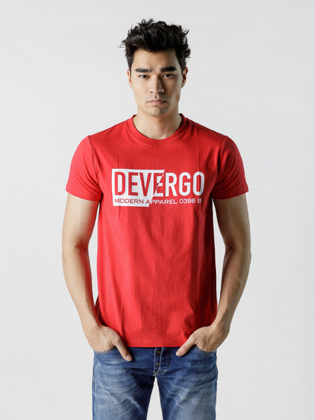 Devergo Tricou roșu pentru bărbați Devergo