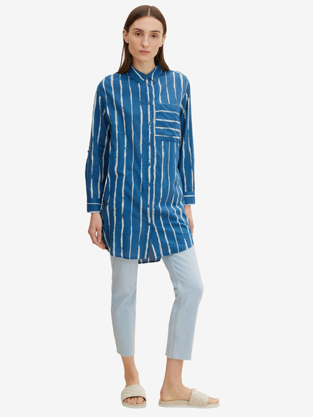 Tom Tailor Cămașă cu dungi lungi Tom Tailor Blue pentru femei
