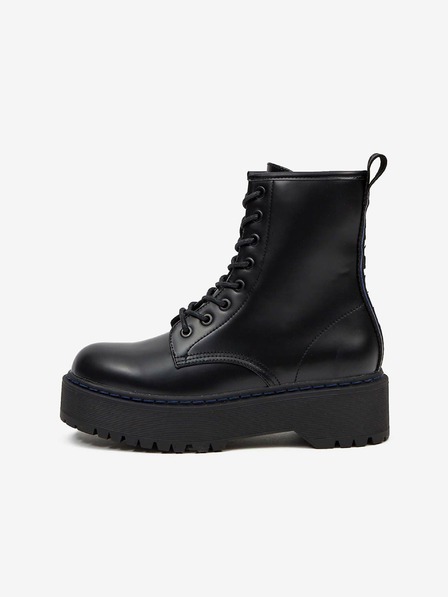 Replay Botine negre cu platformă pentru femei Replay