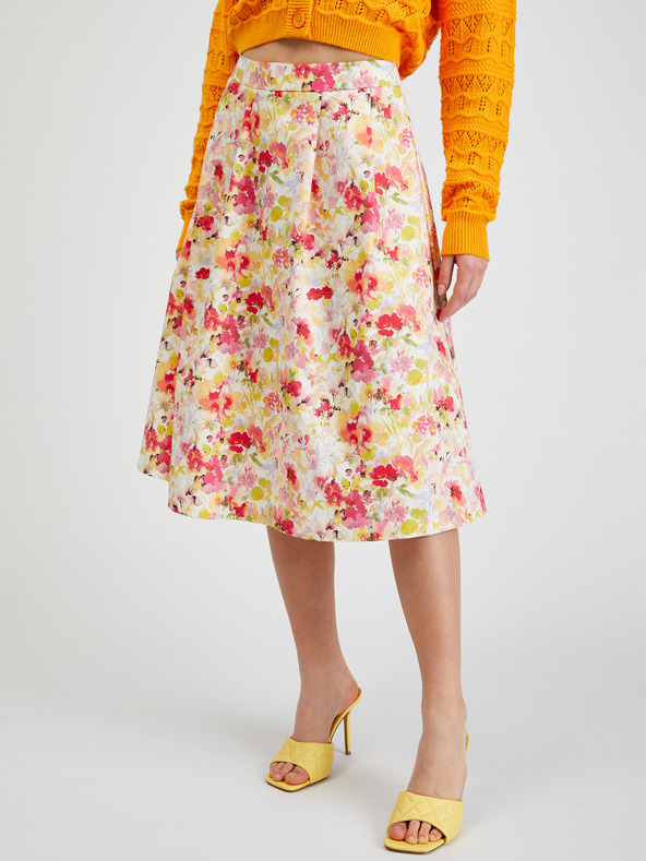 Orsay Fustă cu model floral crem de damă ORSAY