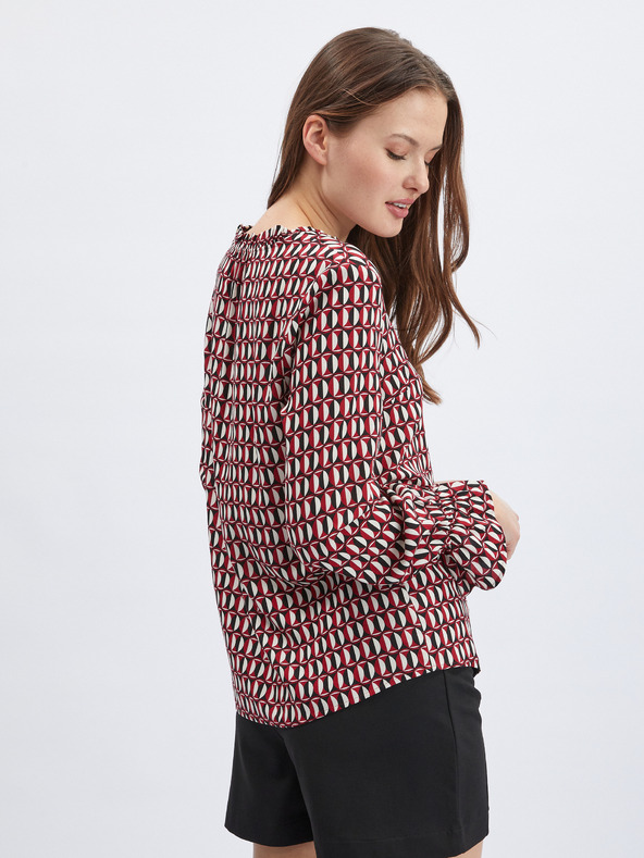 Orsay Bluză de damă cu model alb-roșu ORSAY