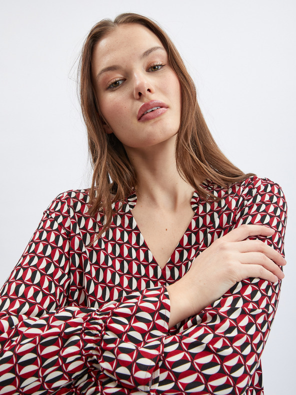 Orsay Bluză de damă cu model alb-roșu ORSAY