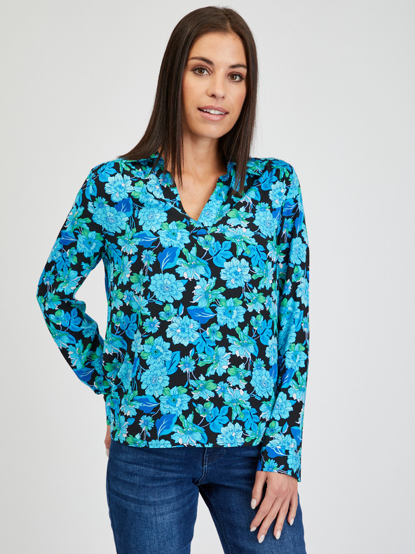 Orsay Bluză de damă albastră florală ORSAY