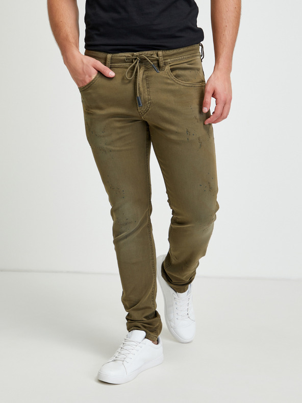 Diesel Blugi slim fit rupți kaki pentru bărbați Diesel Thommer