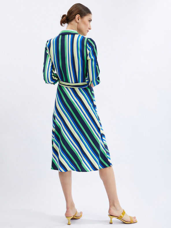 Orsay Rochie cămașă în dungi de damă verde-albastru ORSAY